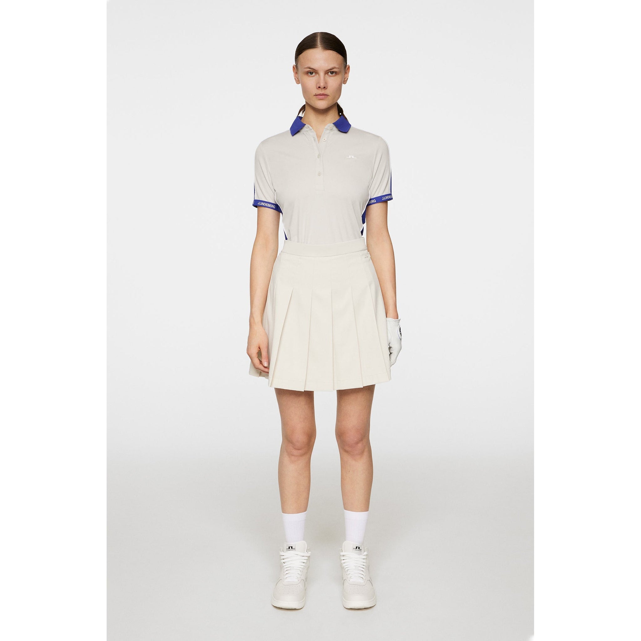 J.Lindeberg Women's Demi Golf Polo Shirt - Moonbeam