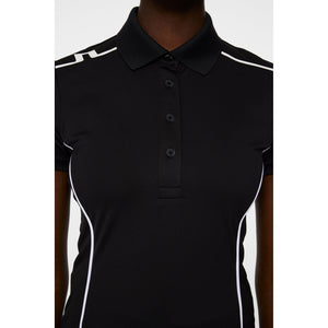 J.Lindeberg Women's Leyla Golf Polo Shirt - Black
