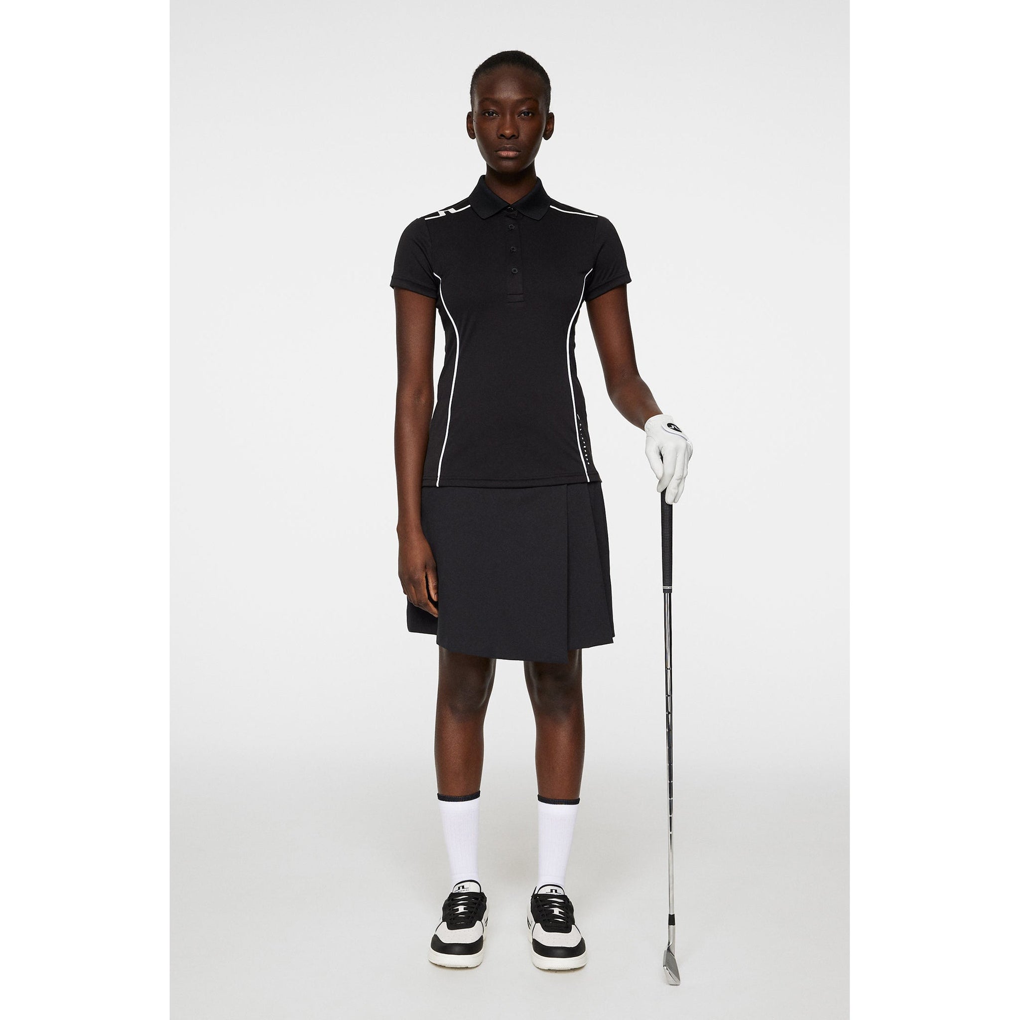 J.Lindeberg Women's Leyla Golf Polo Shirt - Black