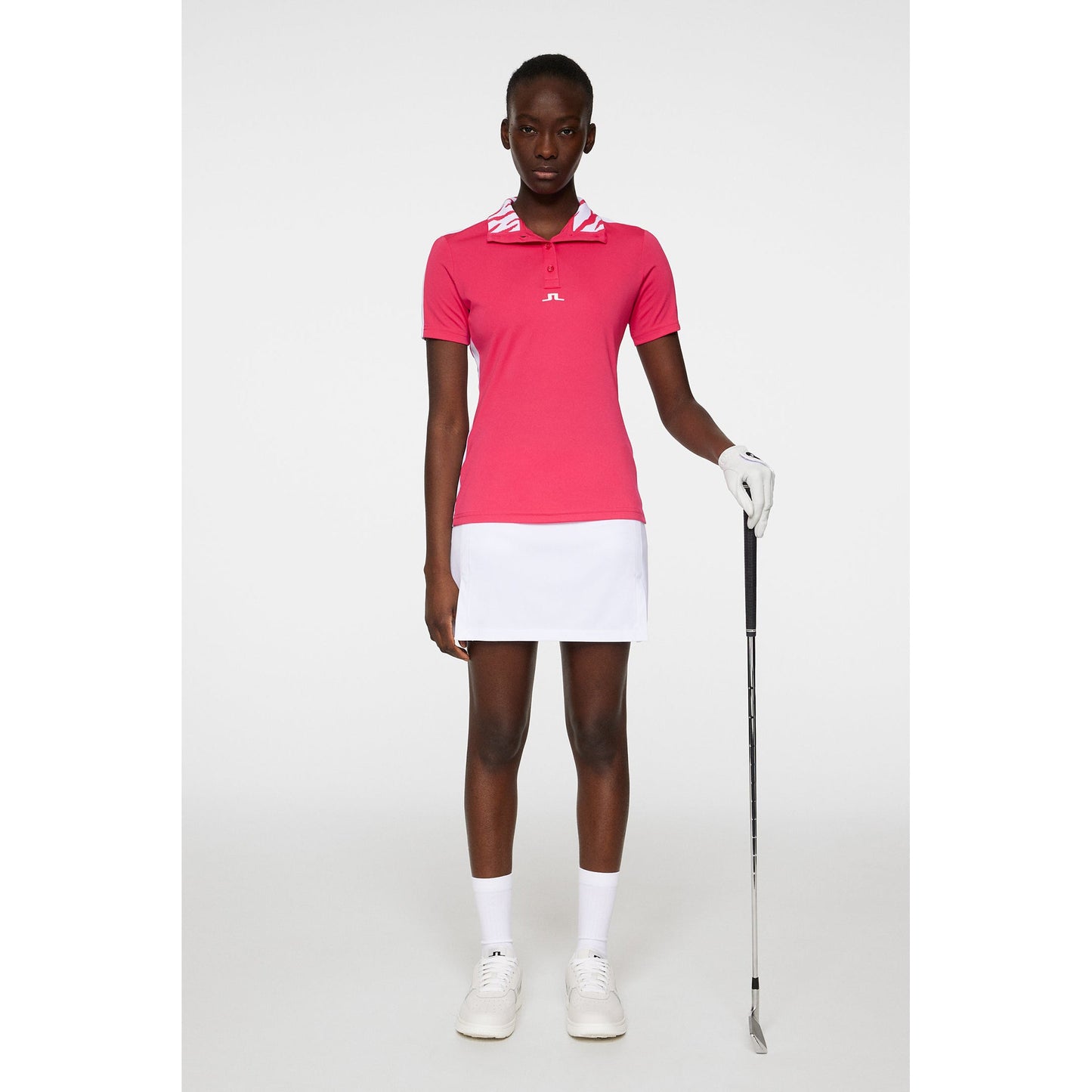 J.Lindeberg Women's Pip Golf Shirt - Azalea