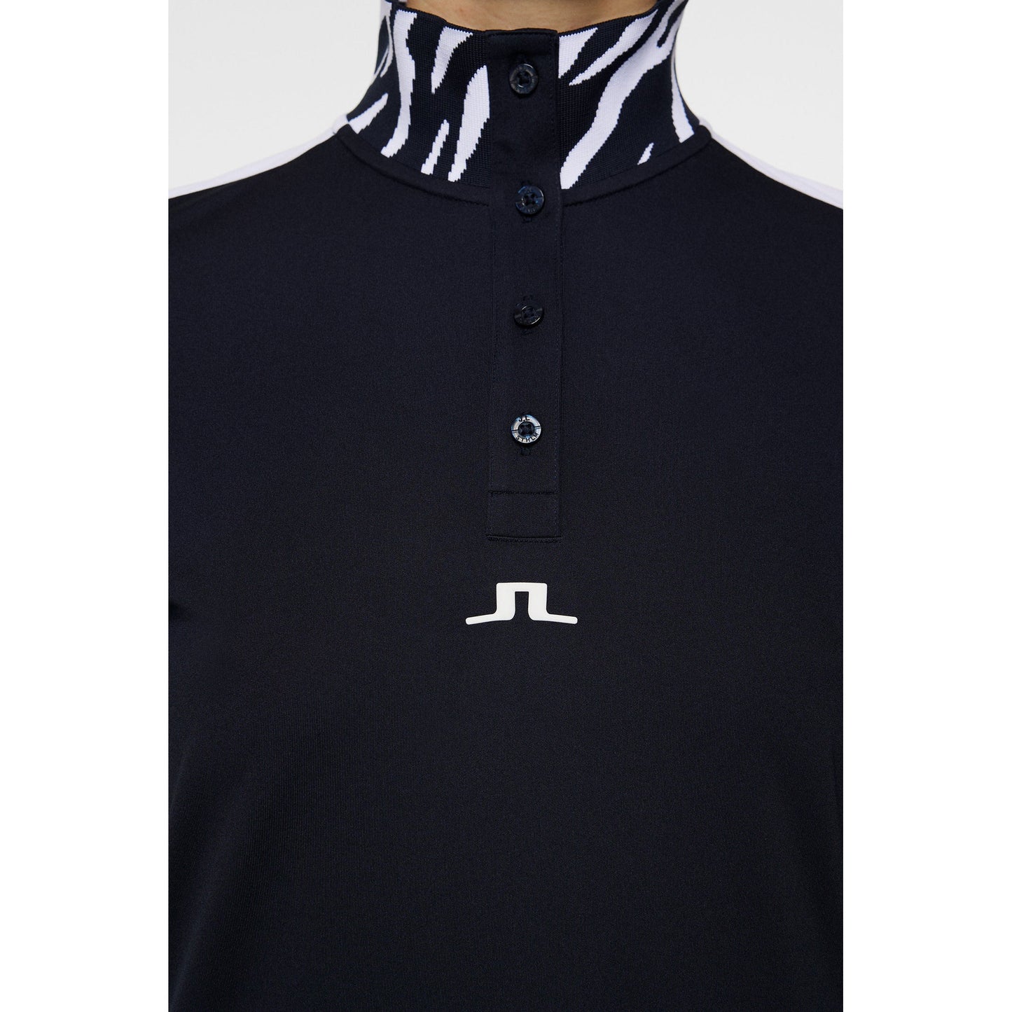 J.Lindeberg Women's Pip Golf Shirt - JL Navy