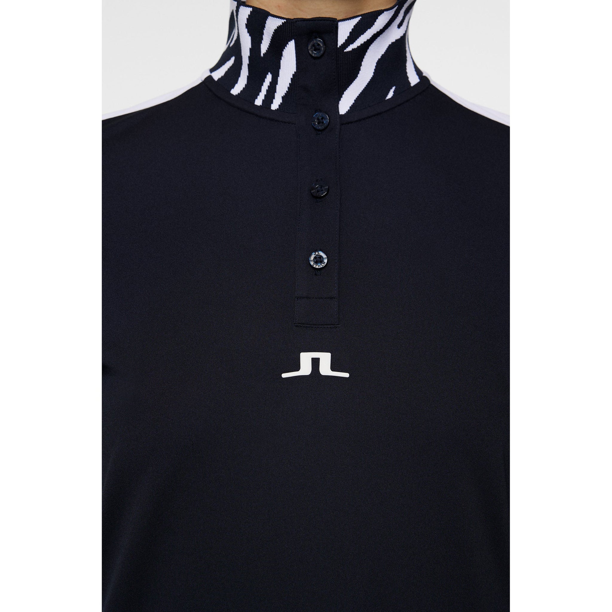 J.Lindeberg Women's Pip Golf Shirt - JL Navy