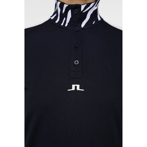 J.Lindeberg Women's Pip Golf Shirt - JL Navy