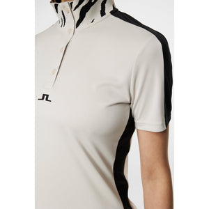 J.Lindeberg Women's Pip Golf Shirt - Moonbeam
