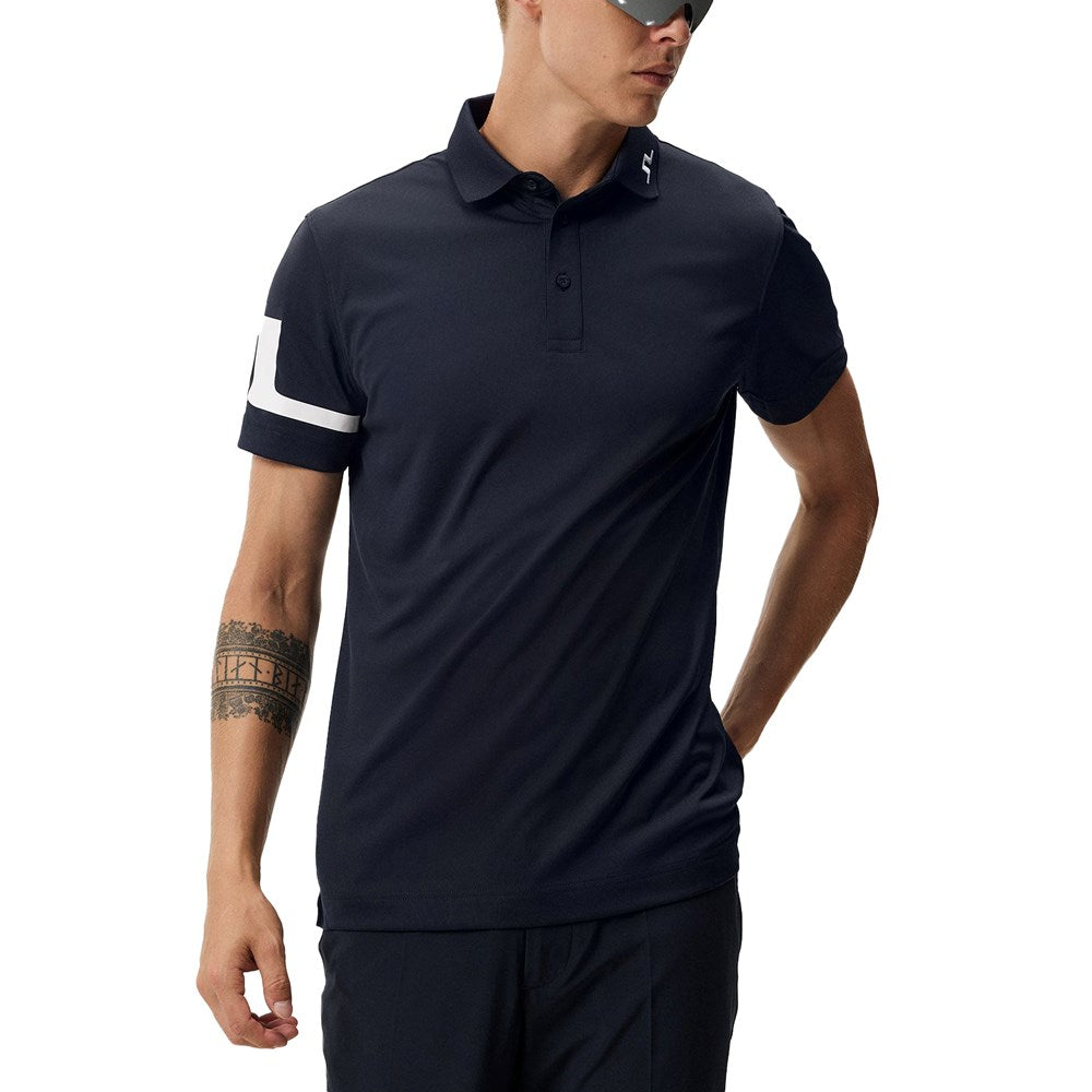 J.Lindeberg Heath Regular Fit Golf Polo Shirt - Navy