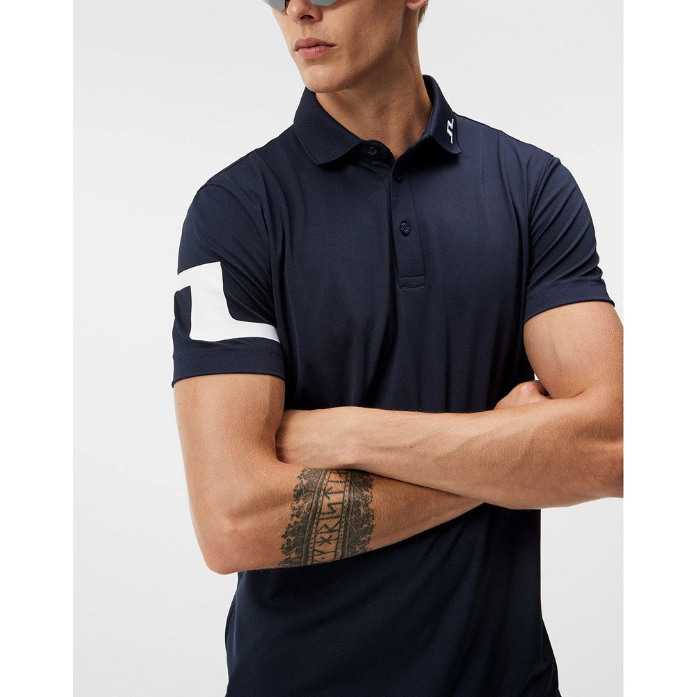 J.Lindeberg Heath Regular Fit Golf Polo Shirt - Navy