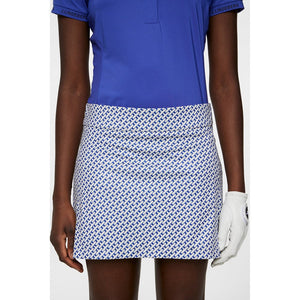 J.Lindeberg Women's Amelie Print Golf Skirt - Tour Geo Moonbeam