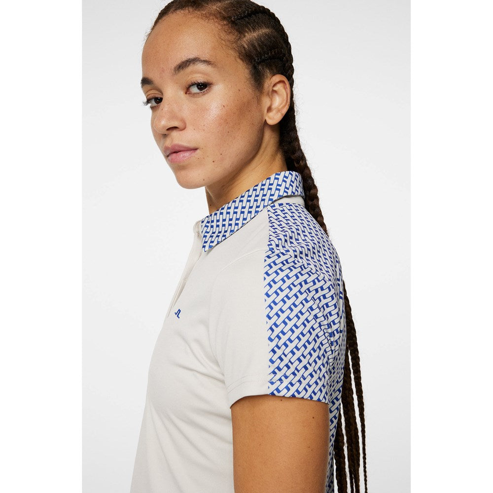 J.Lindeberg Women's Cara Golf Polo Shirt - Moonbeam