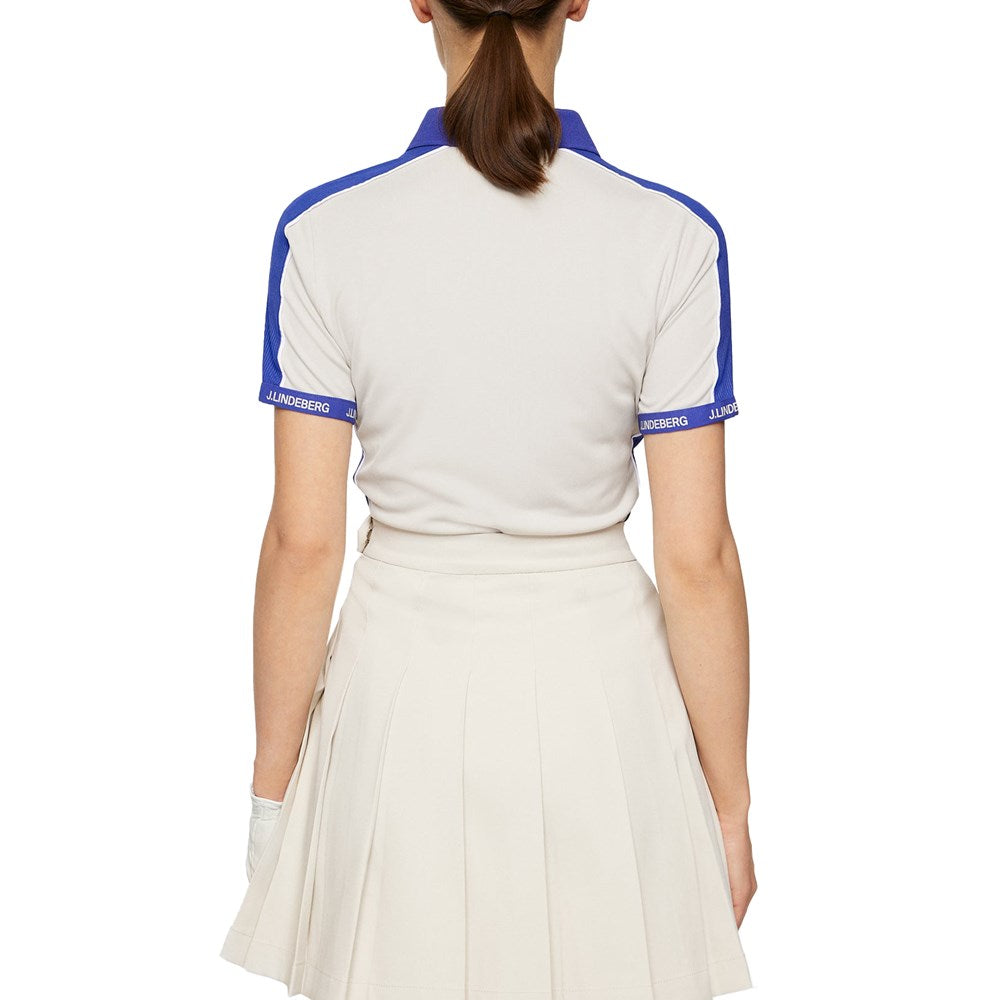 J.Lindeberg Women's Demi Golf Polo Shirt - Moonbeam