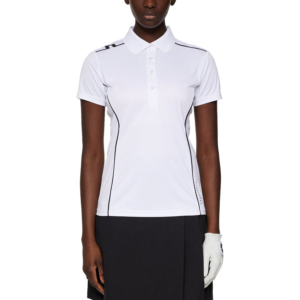 J.Lindeberg Women's Leyla Golf Polo Shirt - White