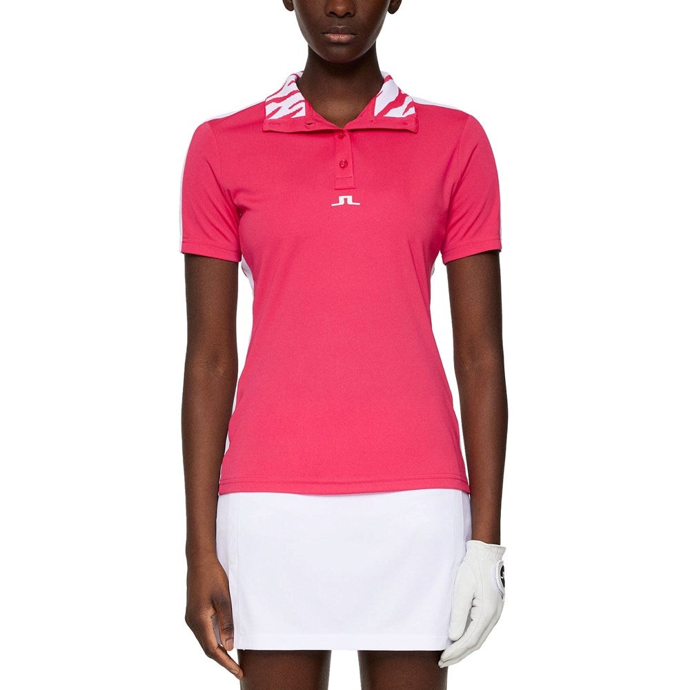 J.Lindeberg Women's Pip Golf Shirt - Azalea