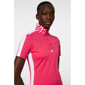 J.Lindeberg Women's Pip Golf Shirt - Azalea