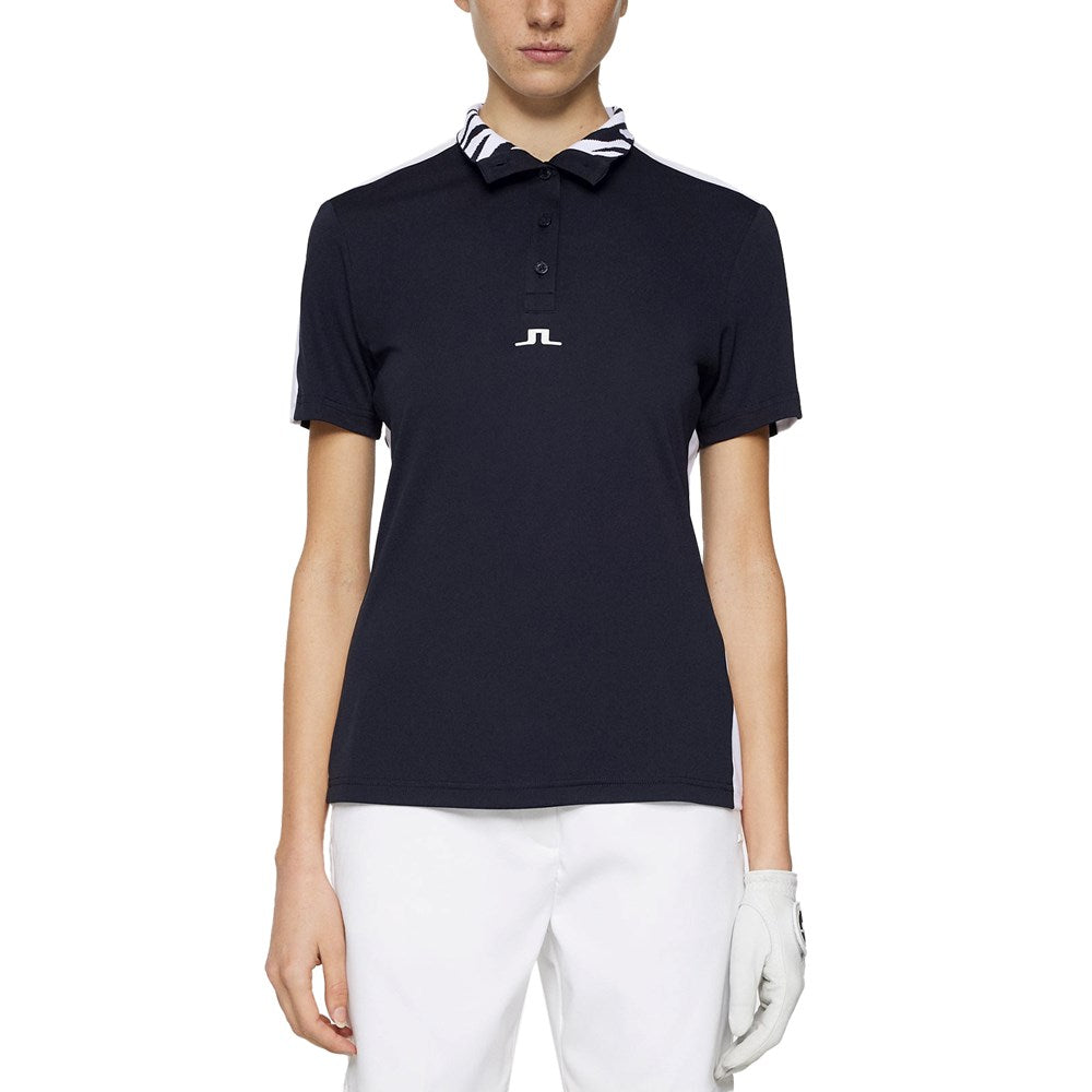 J.Lindeberg Women's Pip Golf Shirt - JL Navy