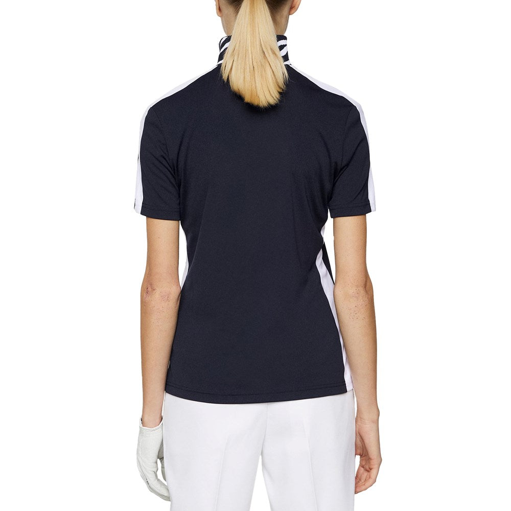 J.Lindeberg Women's Pip Golf Shirt - JL Navy