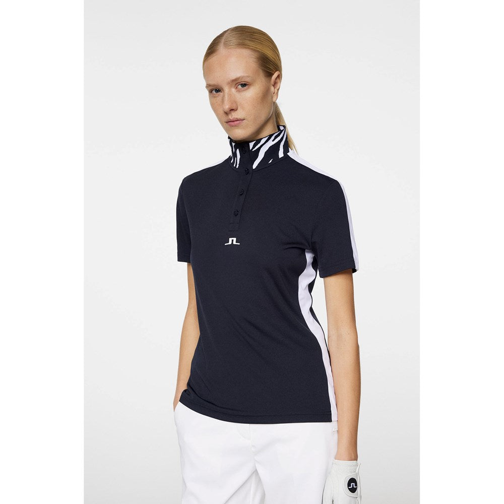 J.Lindeberg Women's Pip Golf Shirt - JL Navy