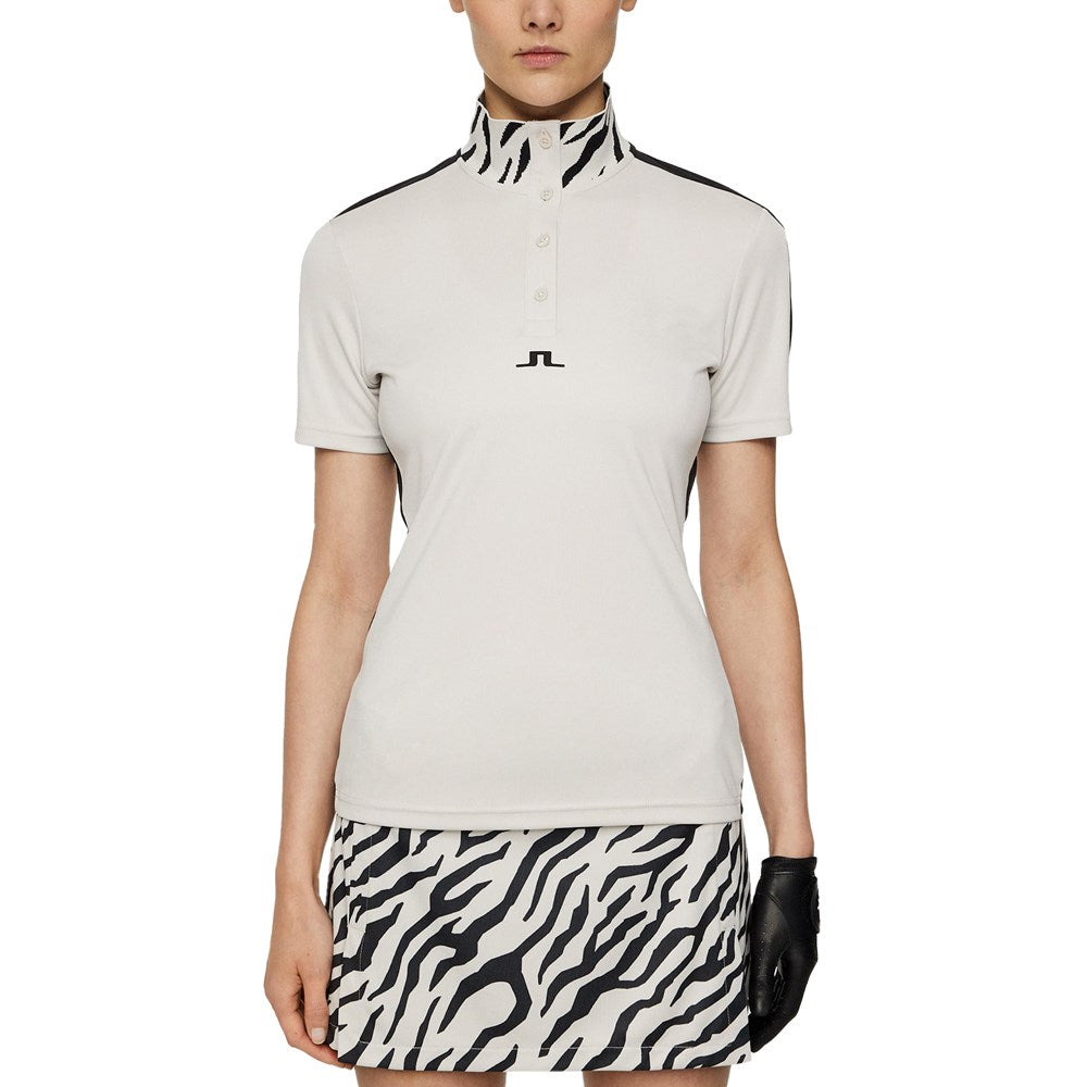 J.Lindeberg Women's Pip Golf Shirt - Moonbeam