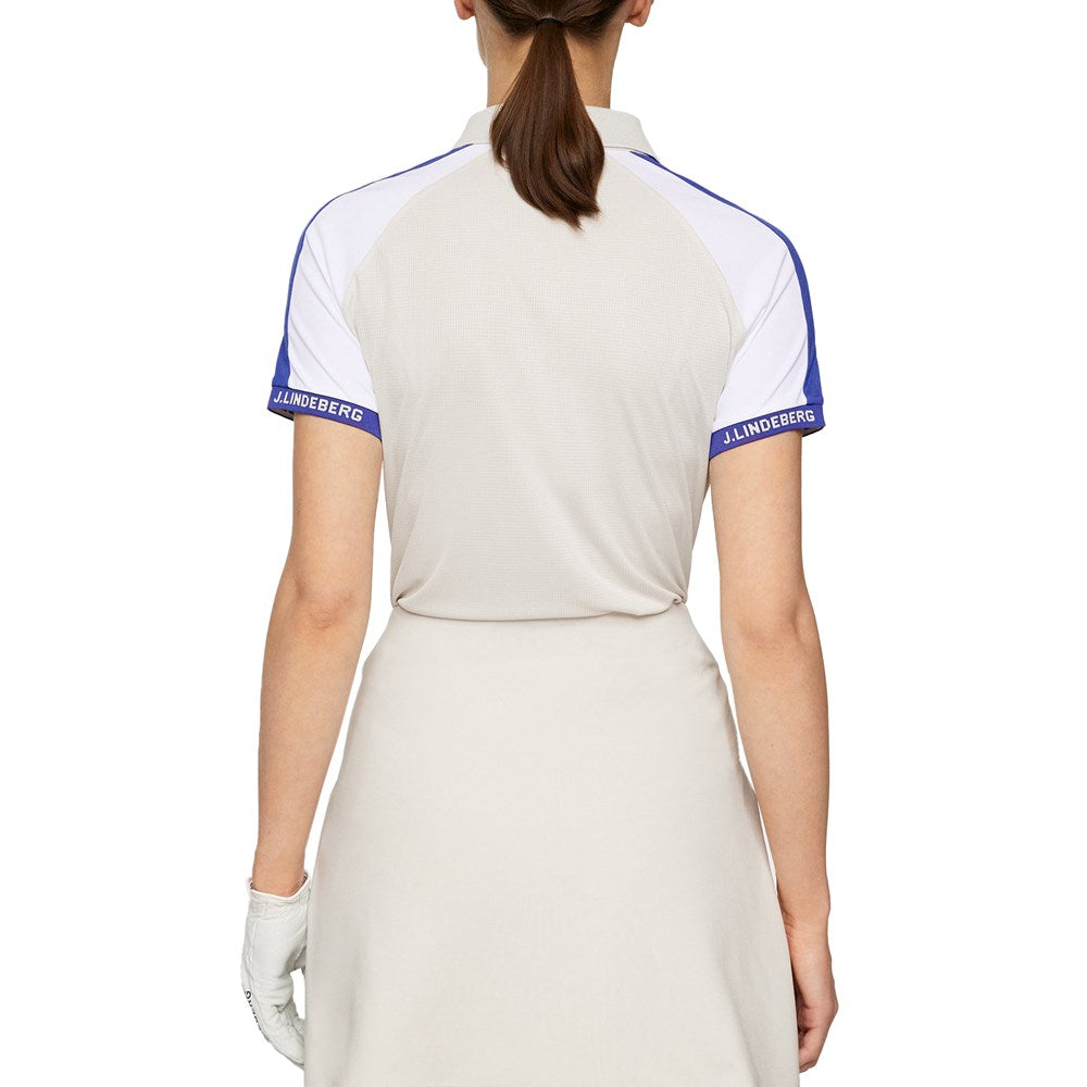 J.Lindeberg Women's Priya Golf Polo Shirt - Moonbeam