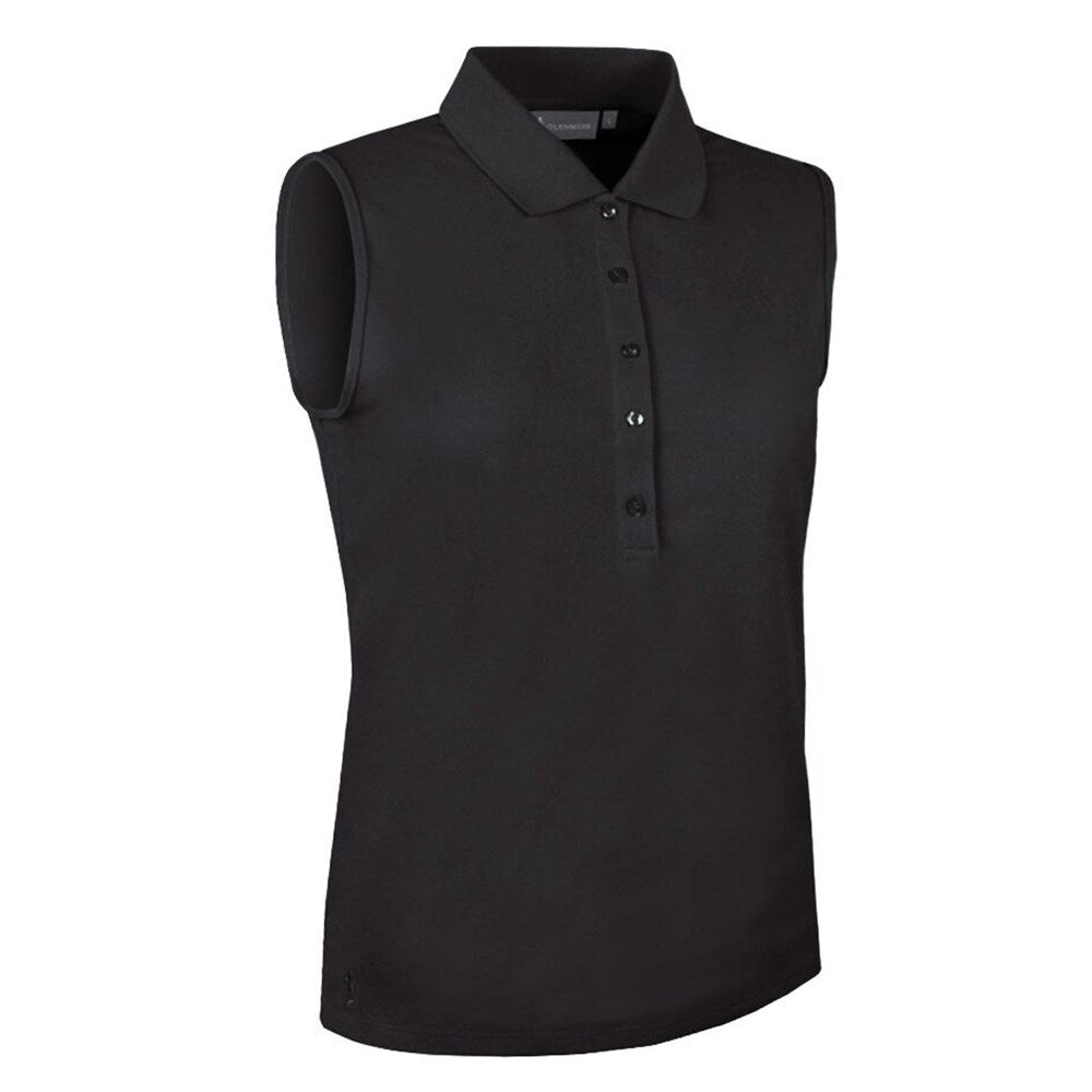 Glenmuir Women's Jenna Sleeveless Golf Shirt - Black