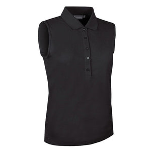 Glenmuir Women's Jenna Sleeveless Golf Shirt - Black