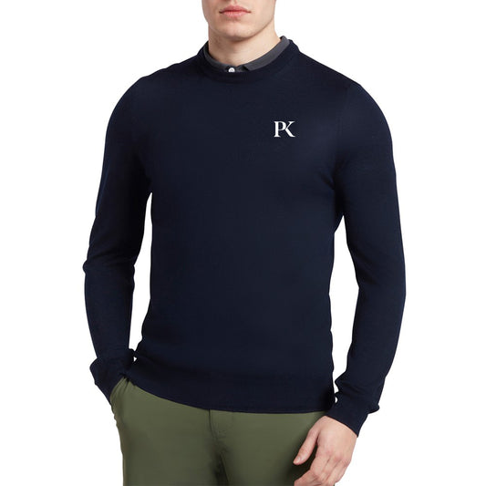 Lyle & Scott Tonal Eagle Crew Neck Pullover - Navy