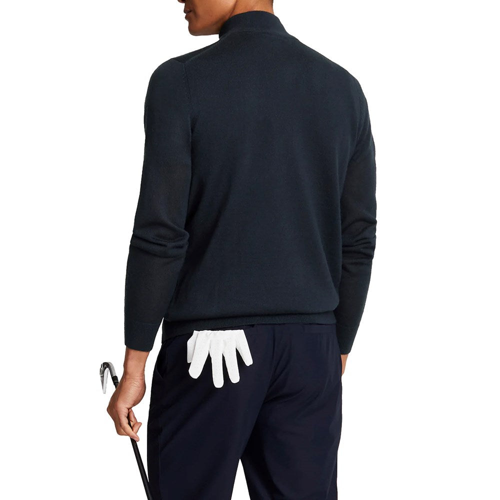 Lyle & Scott Merino Blend 1/4 Zip Knit - Dark Navy