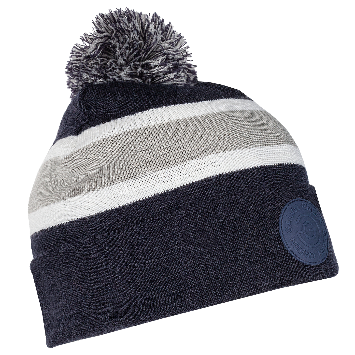 Galvin Green Leighton Insulating Golf Beanie - Navy/Cool Grey/White
