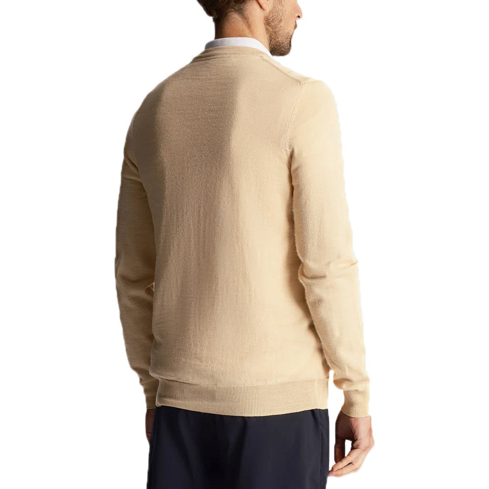 Lyle & Scott Golf V Neck Pullover - Sand Dune