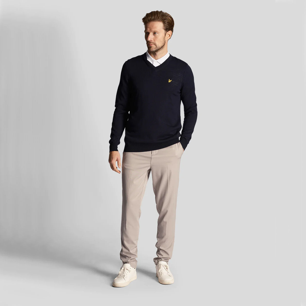Lyle & Scott Golf V Neck Pullover - Dark Navy