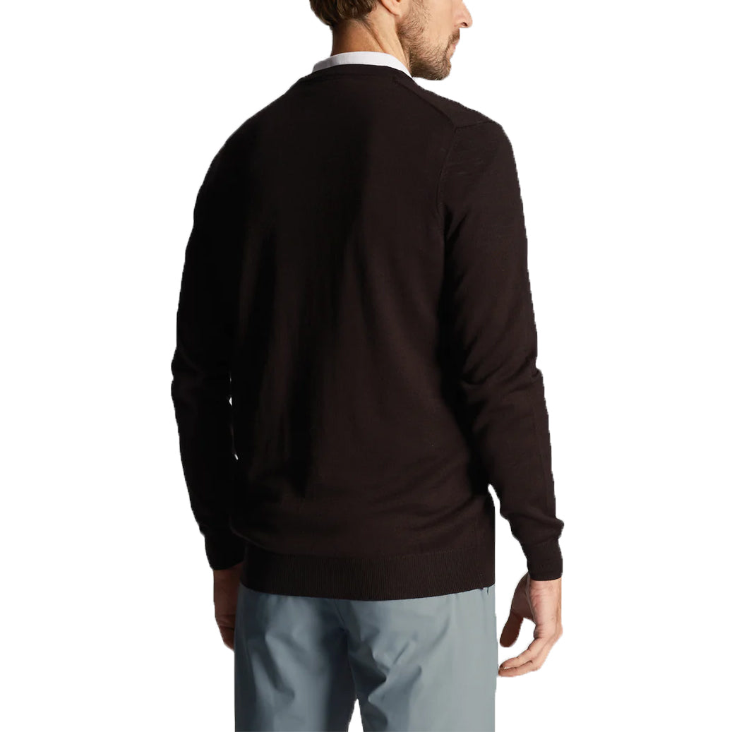 Lyle & Scott Golf V Neck Pullover - Jet Black