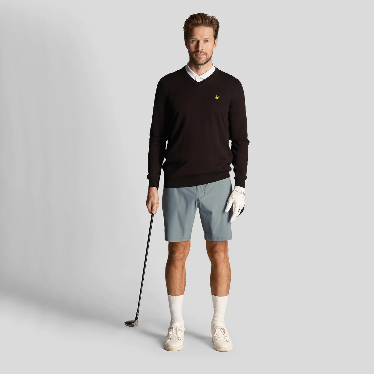 Lyle & Scott Golf V Neck Pullover - Jet Black