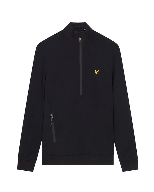 Lyle & Scott Windshield 1/2 Zip Midlayer - Jet Black