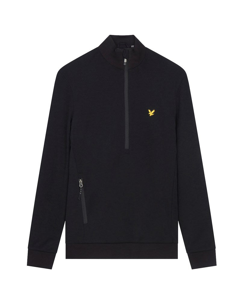 Lyle & Scott Windshield 1/2 Zip Midlayer - Jet Black