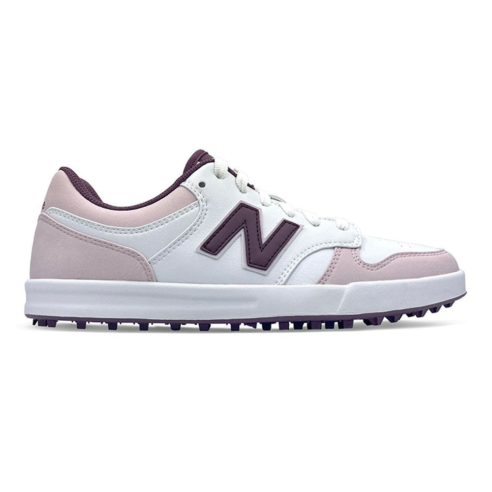 New Balance Women's 480 Spikeless Golf Shoes - White/Light Pink