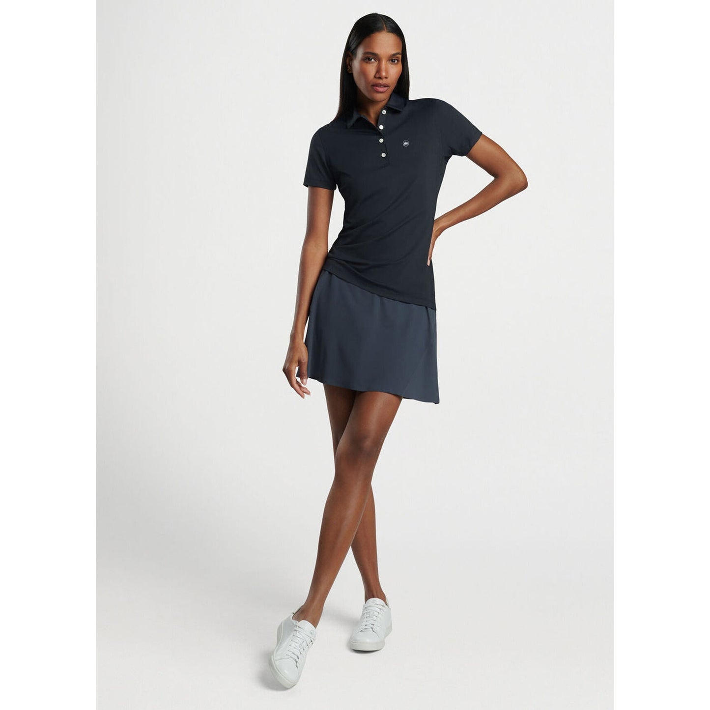 Peter Millar Women's Performance Stretch Jersey Golf Shirt - Black