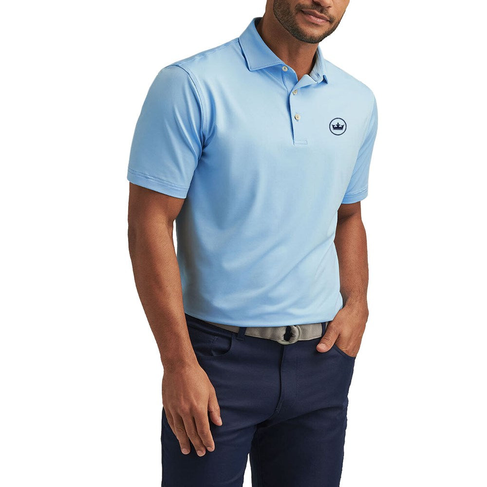 Peter Millar Performance Stretch Jersey Golf Shirt - Cottage Blue