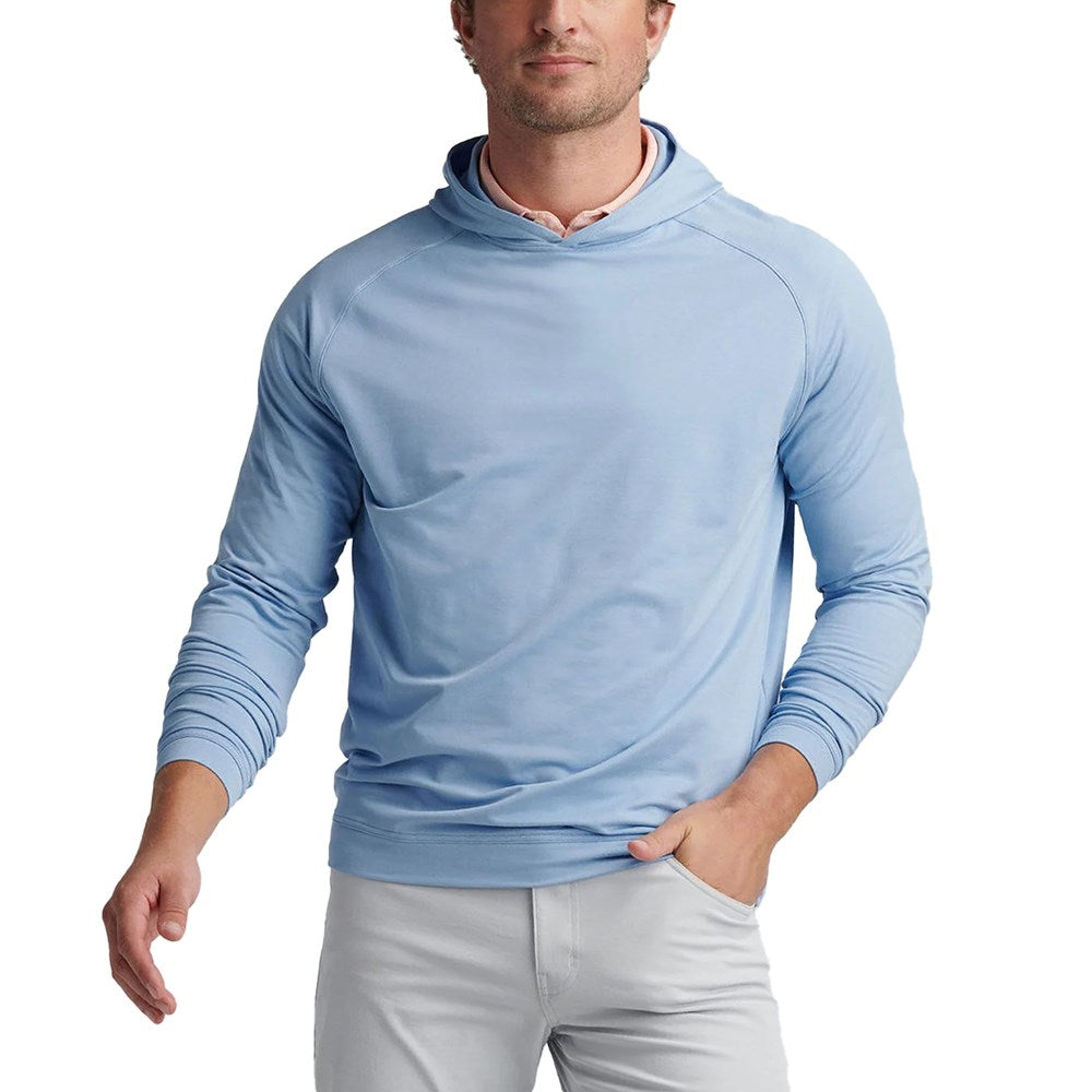 Peter Millar Pine Sugar Stripe Performance Hoodie - Blue Fade