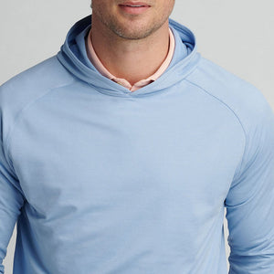 Peter Millar Pine Sugar Stripe Performance Hoodie - Blue Fade