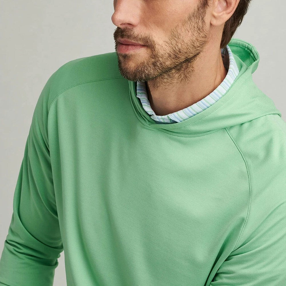Peter Millar Pine Sugar Stripe Performance Hoodie - Pear Tart