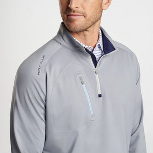 Peter Millar Verge Performance Golf Quarter-Zip - Gale Grey