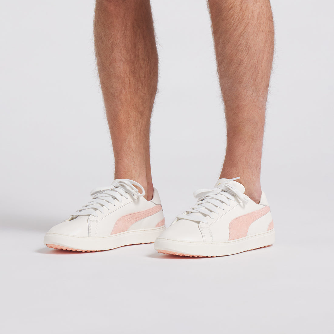 Puma Classic G Peaches Spikeless Golf Shoes - Warm White/Tropical Peach