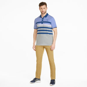 Puma MATTR One Way Golf Polo Shirt - Lavender Pop/Blazing Blue