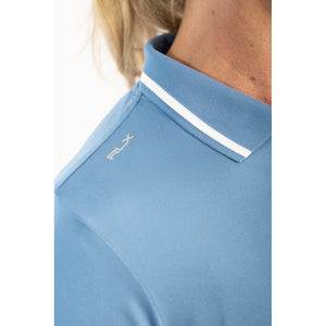 RLX Ralph Lauren Women's Airflow Golf Polo Shirt - Hatteras Blue Multi