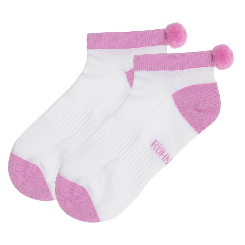 Rohnisch Women's 2 Pack Functional Pom Pom Socks - Fuchsia Pink