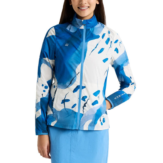 Rohnisch Women's Packable Ultralight Golf Jacket - Blue Aquarelle