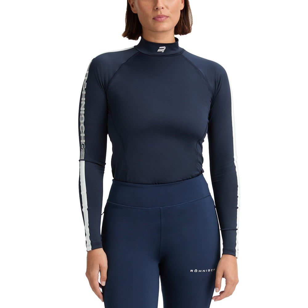 Rohnisch Women's Ultra Viola UV Long Sleeve Golf Shirt - Navy