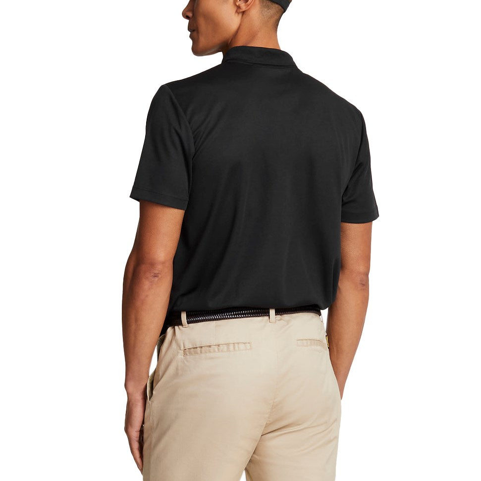 Lyle & Scott Tonal Embroidered Tech Golf Polo Shirt - Jet Black