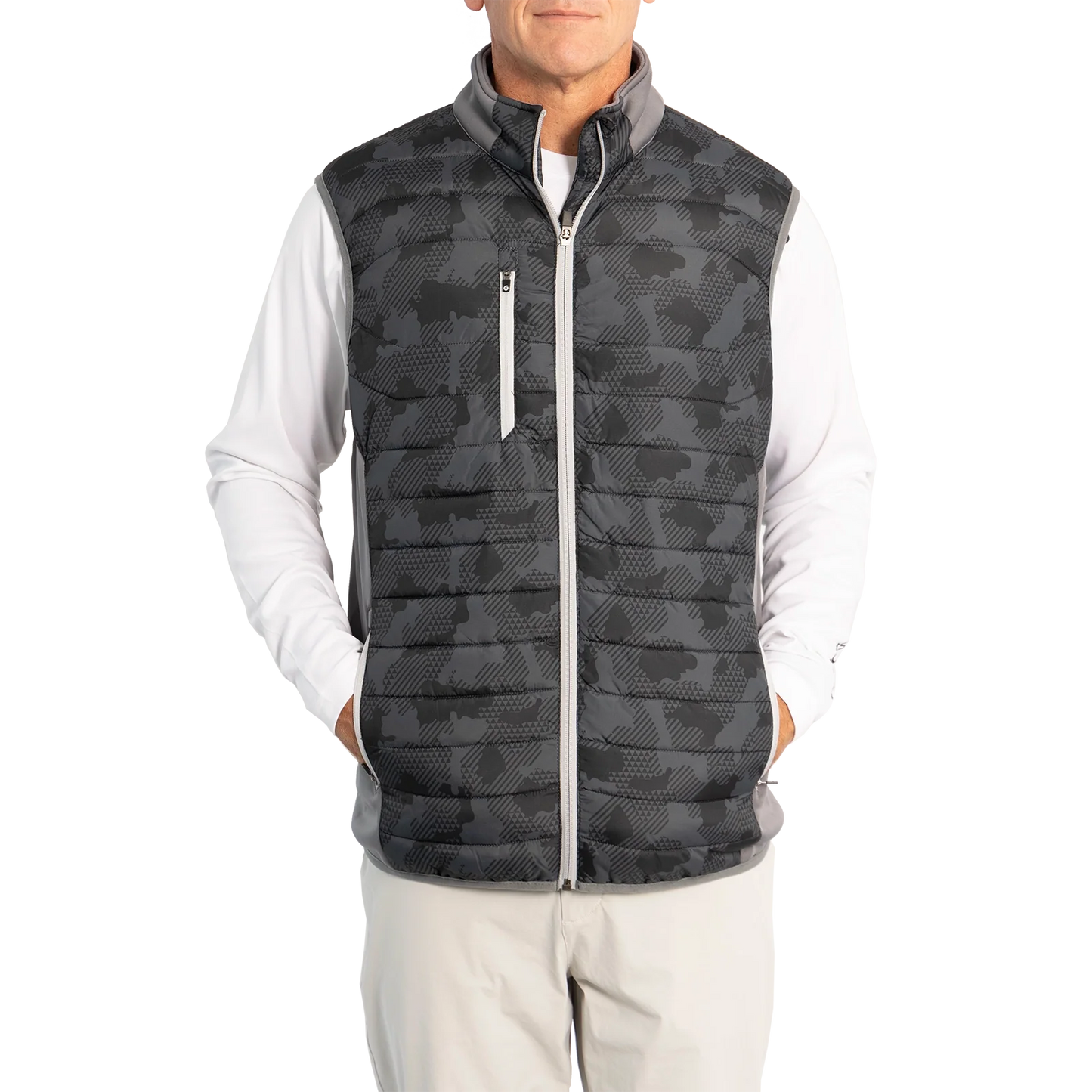 Sunderland Anton Padded Stretch Panel Performance Golf Gilet - Black Camo