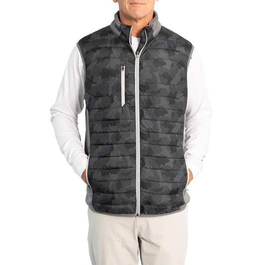 Sunderland Anton Padded Stretch Panel Performance Golf Gilet - Black Camo