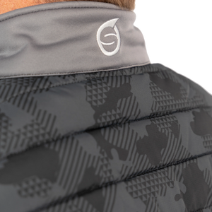 Sunderland Anton Padded Stretch Panel Performance Golf Gilet - Black Camo
