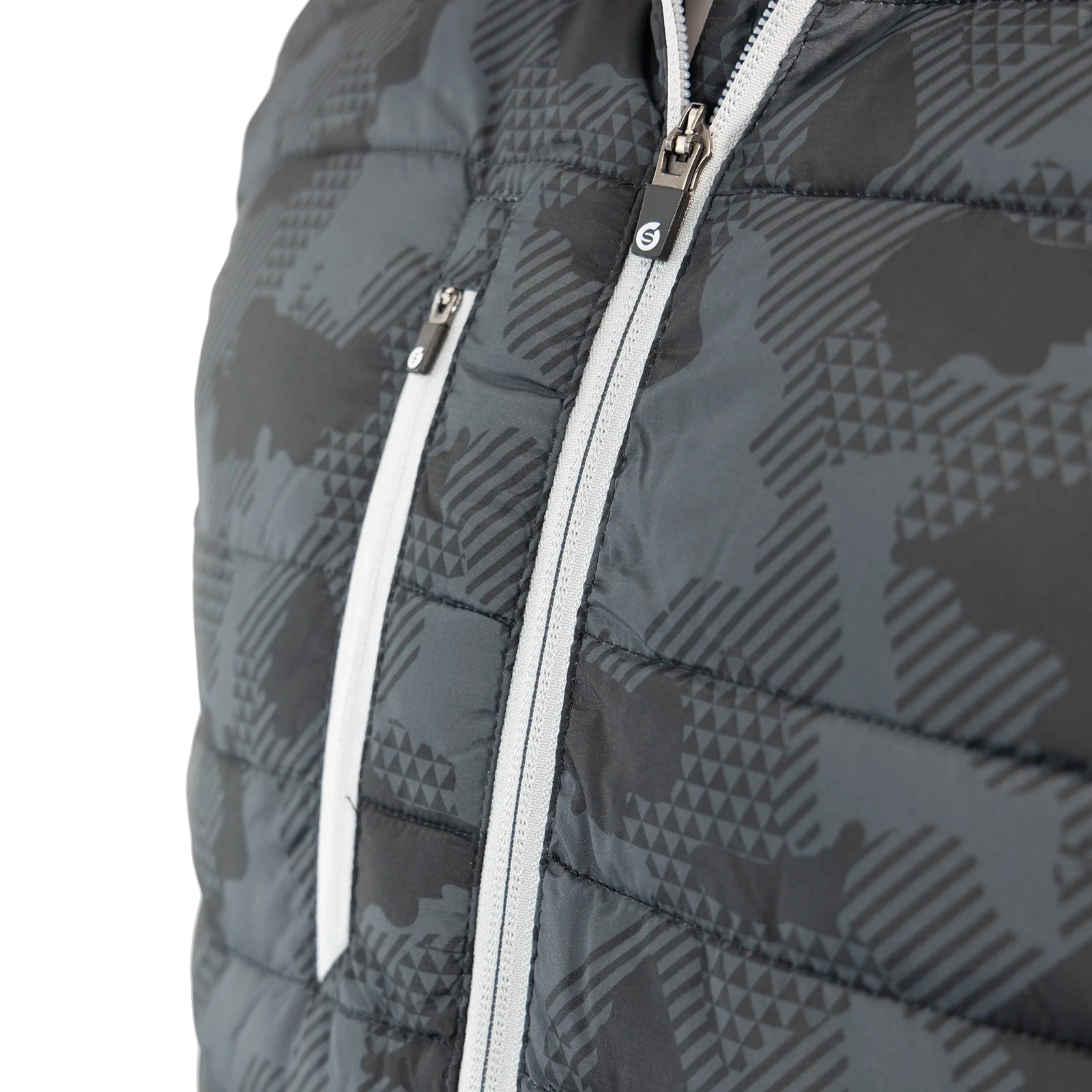 Sunderland Anton Padded Stretch Panel Performance Golf Gilet - Black Camo